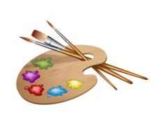 paint brushes the palette painting