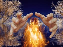 cold heat fire winter hands warm