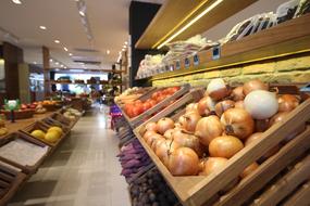 sale of vegetables in the supermarket