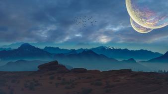 Planets Cosmos Moon