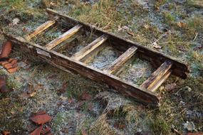 Wooden Ladder Wood Frost