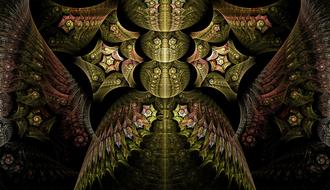 fractal gold green pattern texture