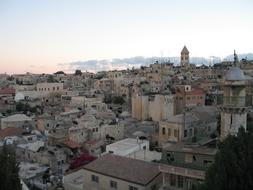 rooftop panorama of the old city in Jerusalem