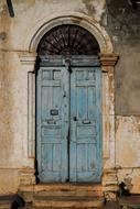 Door Wooden Old blue