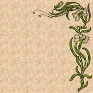 pink background with elegant floral ornament