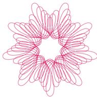 spirograph, red shape