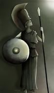 atenea greek illustration
