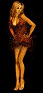 woman mini dress art pretty