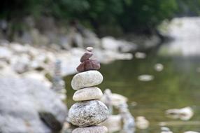 stone tower by the lake