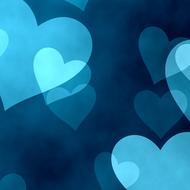 background scrapbooking paper blue hear