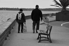 Walkers Couple Relax