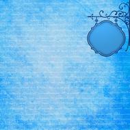 blue background with blank vintage street sign