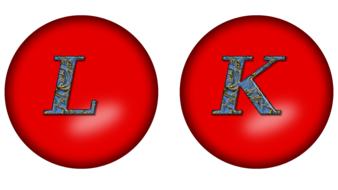 alphabet large letter L K