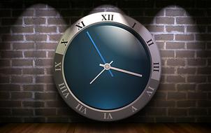 clock movement brick wall