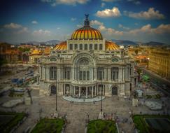 panoramic view of the theater in downtown Mexico City