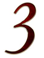 number three as a background