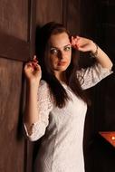 charming Girl in white