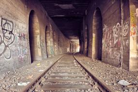 photo rail in an old tunnel