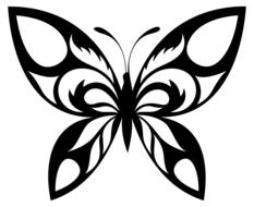 tribal butterflies drawing