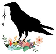 bird key flowers drawing