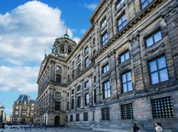 building in city in Amsterdam Holland
