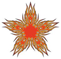 a beautiful geometric fire star