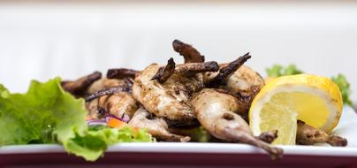 fried chicken with lemon