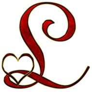alphabet letter initial heart illustration