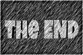 the end background grey