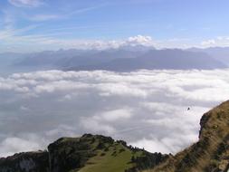 Sea Of Fog Mountains Distant View