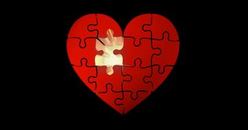 puzzle heart light luck puzzles