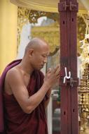 Myanmar Monks Shwedagon Rangoon