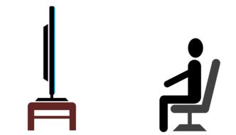 watching tv screen flat screen head