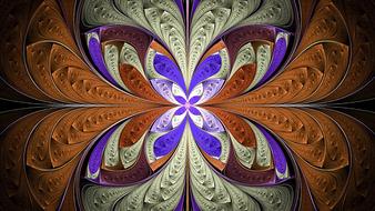 fractal splits silver gold violet as background