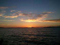 Sunset on Sky over Sea