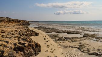 Beach Sea Footprints