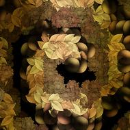 leafy fractal as background