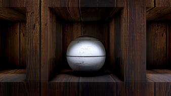 ball in niche, 3d render