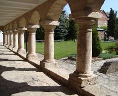 Monastery Colonnade Courtyard Guča