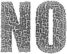 yes no typography type text words