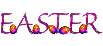 easter letters as a background pink