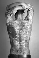 Man with Tattooes on back