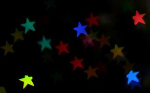 star bokeh decorations lights
