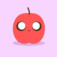 cute apple eye drawing