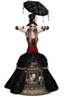 3d girl in steampunk style