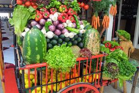 Fruit Cart Melonvegetable cart
