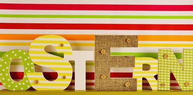 Easter Letters Colorful Happy