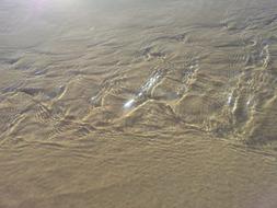 sea Water on Sand Beach