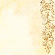 beige background with floral decoration