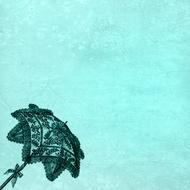 umbrella on blue background scrapbooking paper